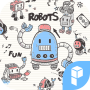 icon Doodle Robot Launcher theme pour Samsung I9001 Galaxy S Plus